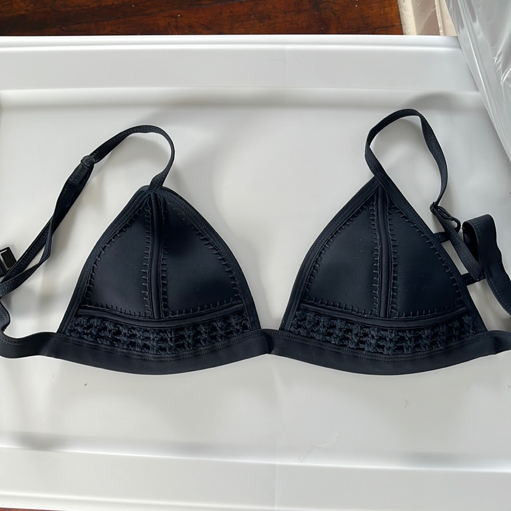TRIANGL LIGHTLY WORN womens bikini (midnight navy) Small++ top and large bottoms
